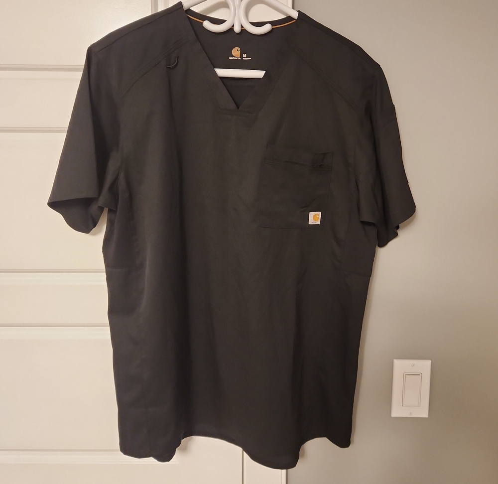 Carhartt Men's Black Short Sleeve Scrubs Force Tee